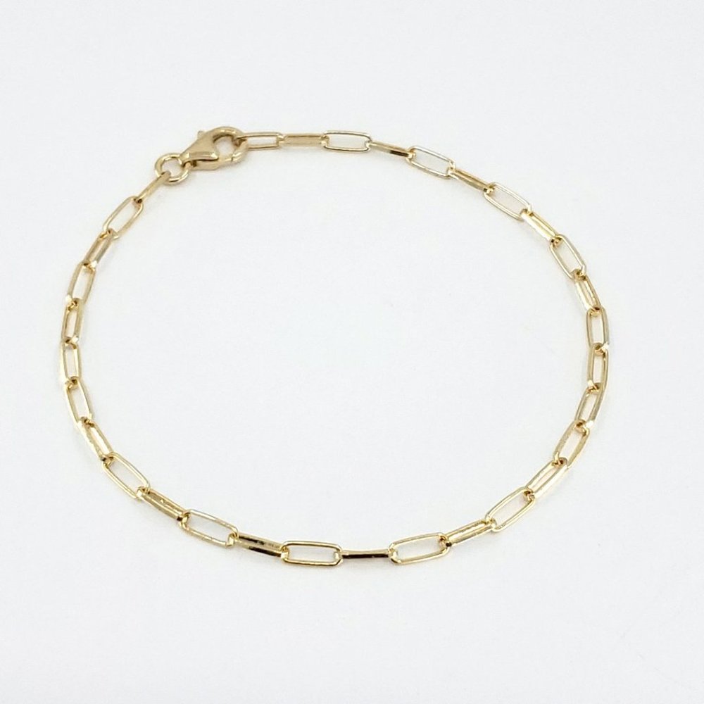 14k Gold Plated Sterling Silver paperclip Link